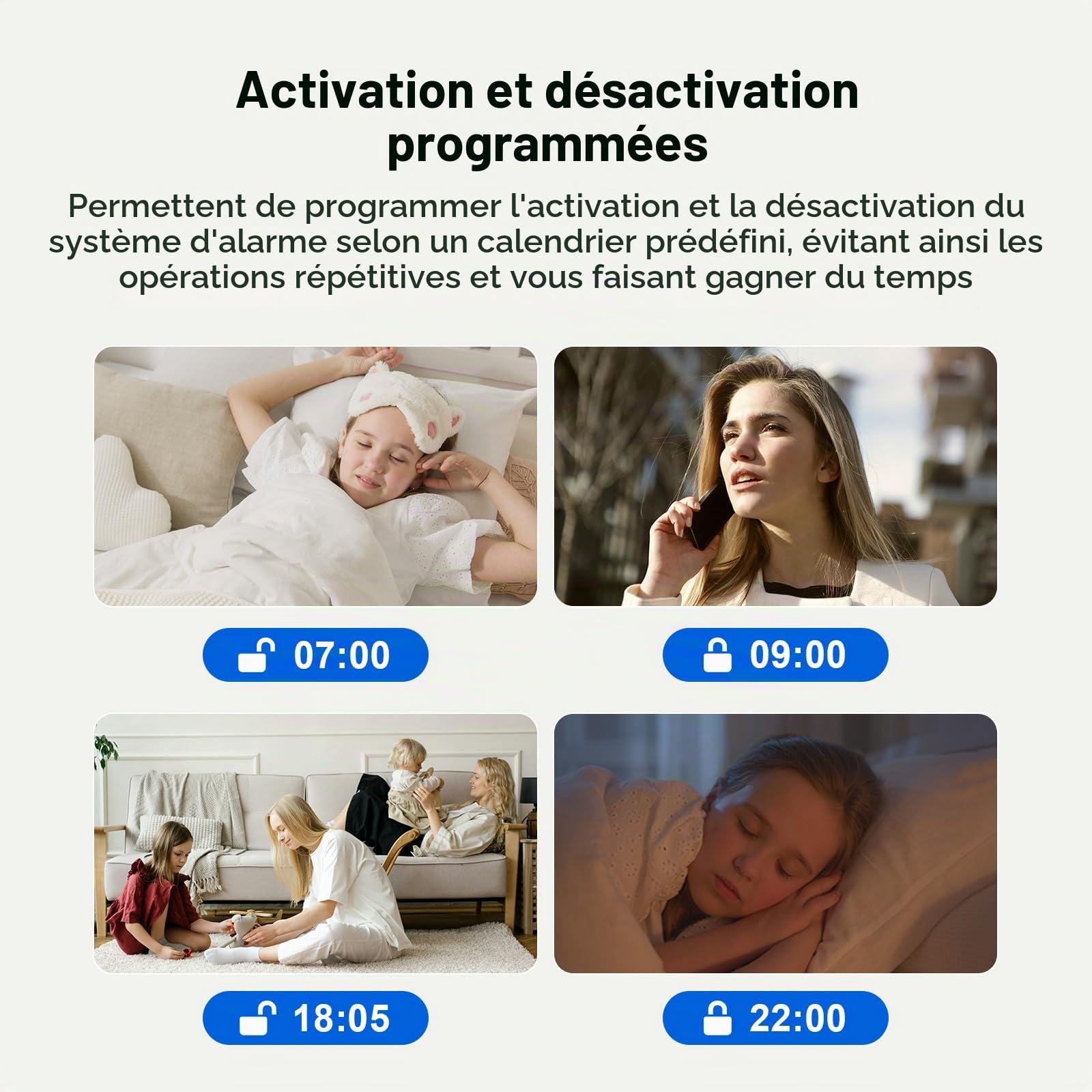 Système de sécurité Domestique, système d'alarme Anti-Intrusion 4G GSM Wi-FI, kit de 22 unités avec caméra Seeurity 2 MP, détecteur de Mouvement PIR, capteur de Porte et télécommande