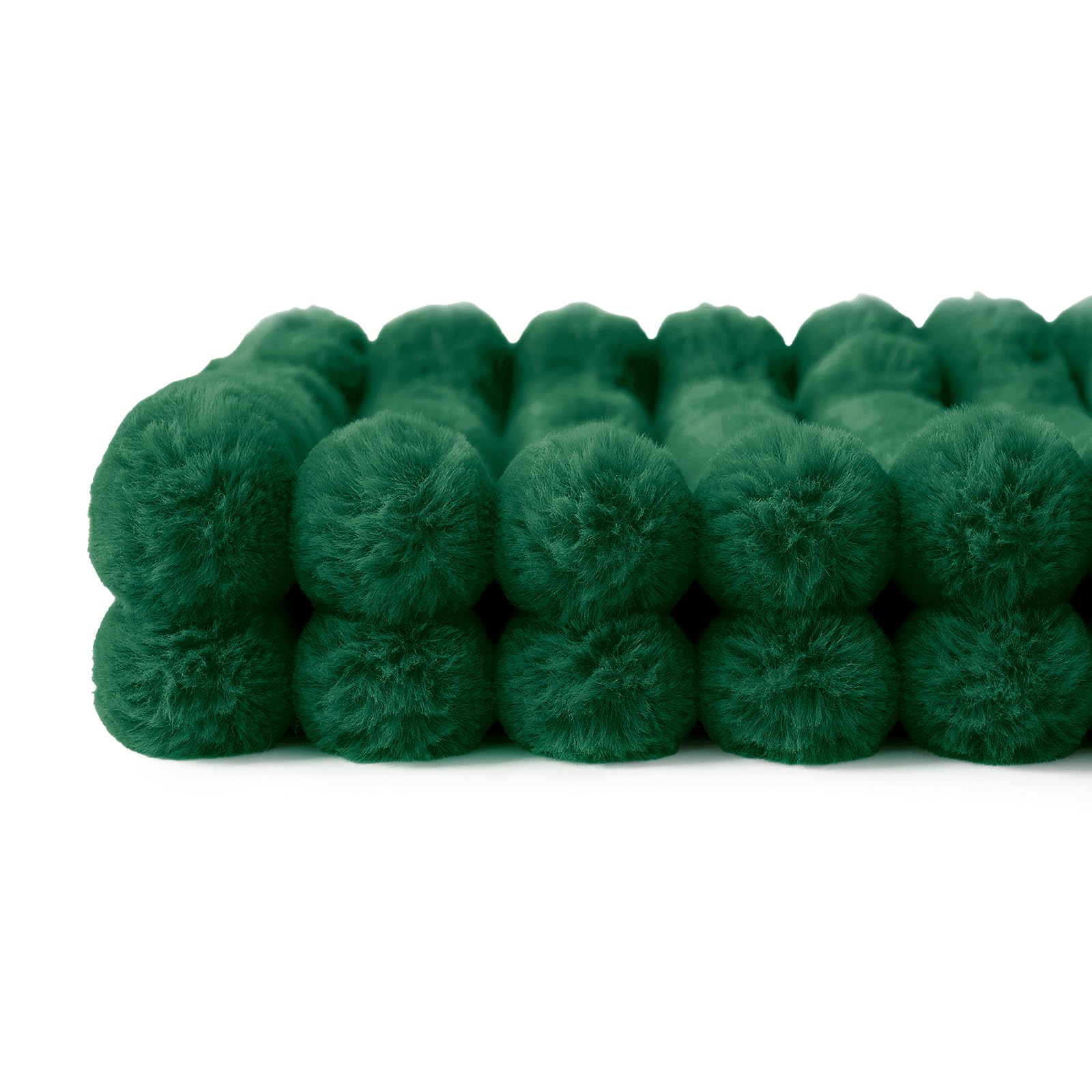 MIULEE Pack of 2 Soft Plush Faux Fur Throw Pillow Covers Modern Decorative Pillowcases for Sofa Couch Smooth Zipper Washable Decorative Pillowcases for Living Room Bedroom Sofa 20x20 Inches Green - Image 3