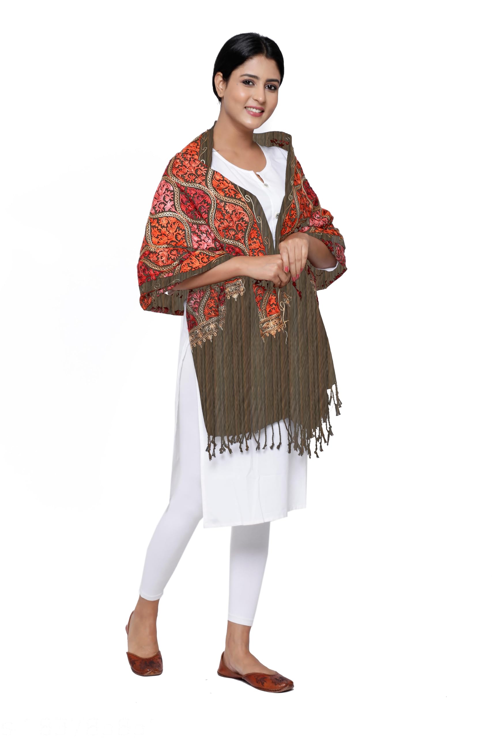 G4Girl Women's Woolen Embroidery Shwals (multi)