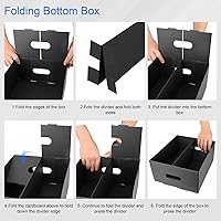 Vista 6 de AOBOPLE Cajas de almacenamiento de CD, caja organizadora apilable de CD con tapa, paquete de 3 soportes para CD de 2 compartimentos, capacidad