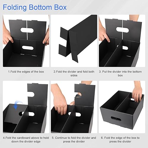 Miniatura 6 de AOBOPLE Cajas de almacenamiento de CD, paquete de 3 cajas de cartón de 2 compartimentos para CD, soporte para CD con tapa de ventana de PVC,