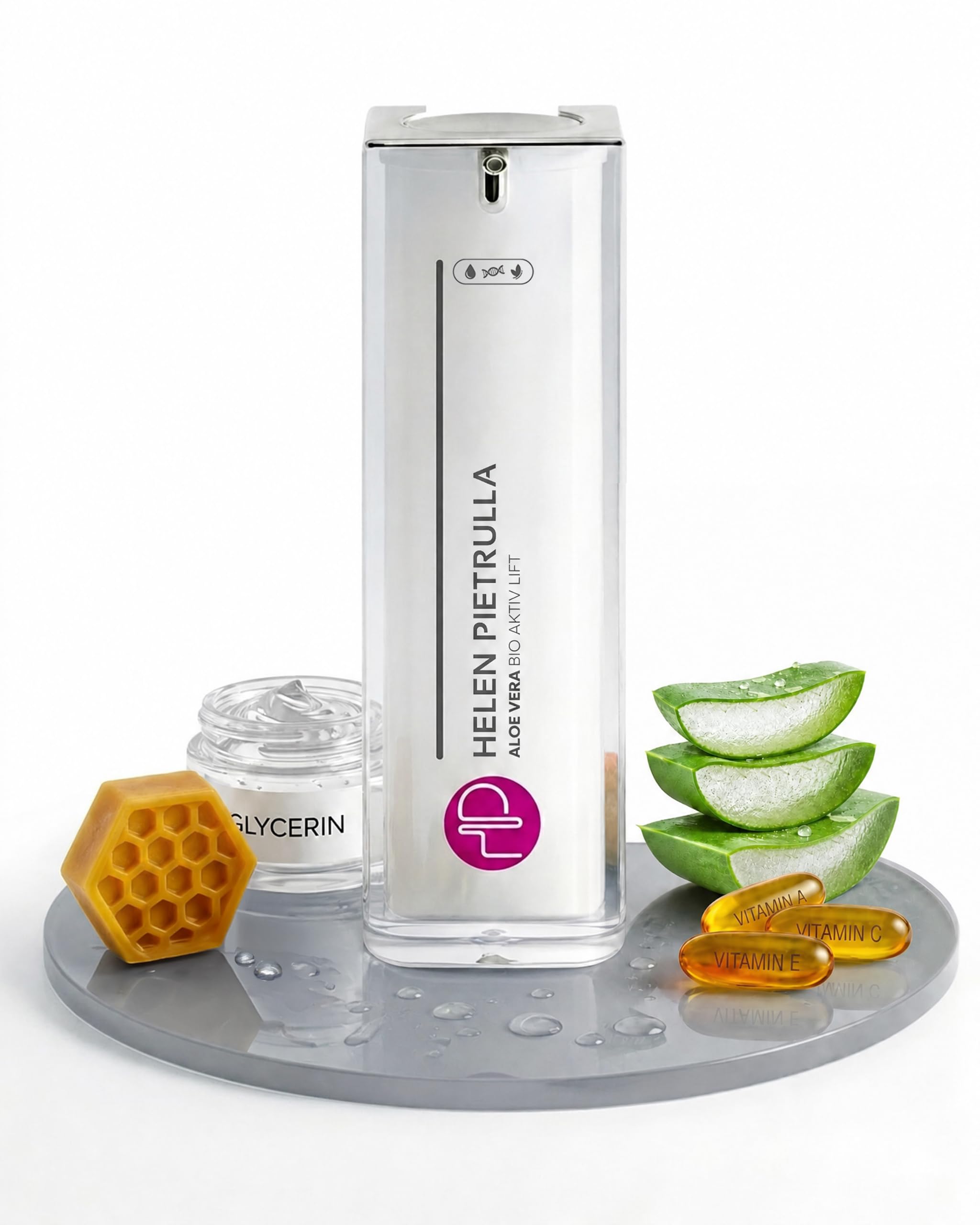 Helen Pietrulla - Aloe Vera Bio Aktiv Lift (50ml) Anti-Aging Tages-/Nachtcreme mit Filatov Extrakt, Beta Carotin, Vitamin E, Aloe Vera - stimuliert Zellerneuerungsprozess - revitalisierend.