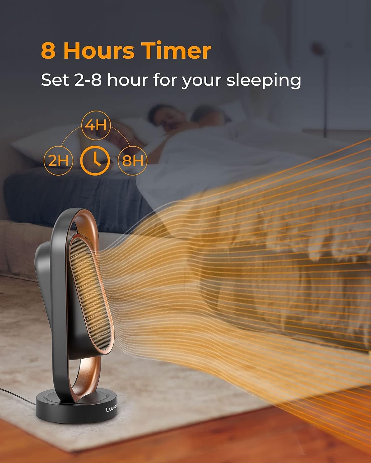 Ceramic Space Heater, 1500W Small Space Heater with 4 Modes, Fast Heat Small Space Heater with Thermostat, Indoor Energy Saving Heater Fan, Safe Mini Space Heater with Tip-over&Overheat Protection