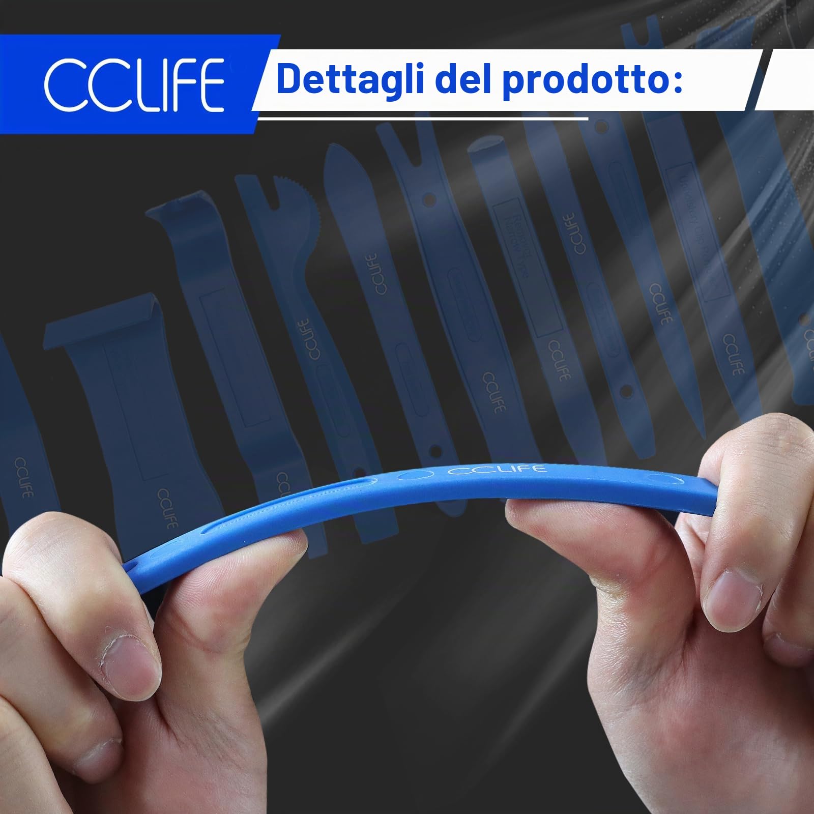 CCLIFE 12pcs Strumento di Rimozione Auto,Smontaggio Attrezzi, Removal Tool per Auto Porta Pannello, Radio