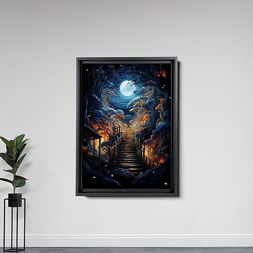 Miniatura 5 de Magical Library The Gate Way to Mythical Knowledge Canvas Art Print, Enchanted Library Vintage Poster Print, Nature Wall Art, Wall