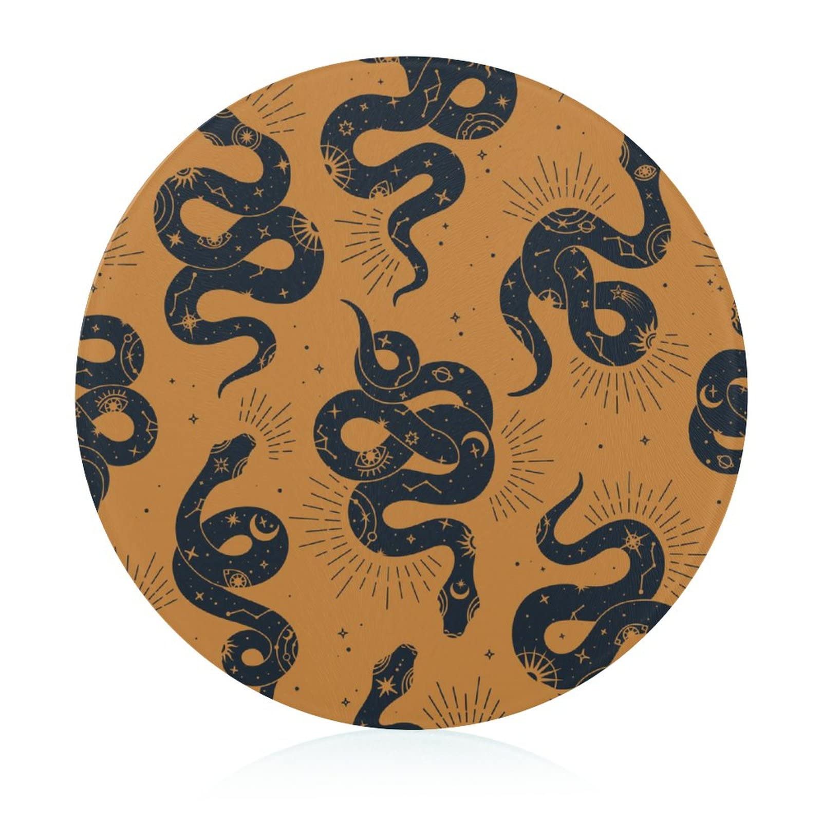 Planche à découper les aliments Serpent Noir 20 cm pour viandes