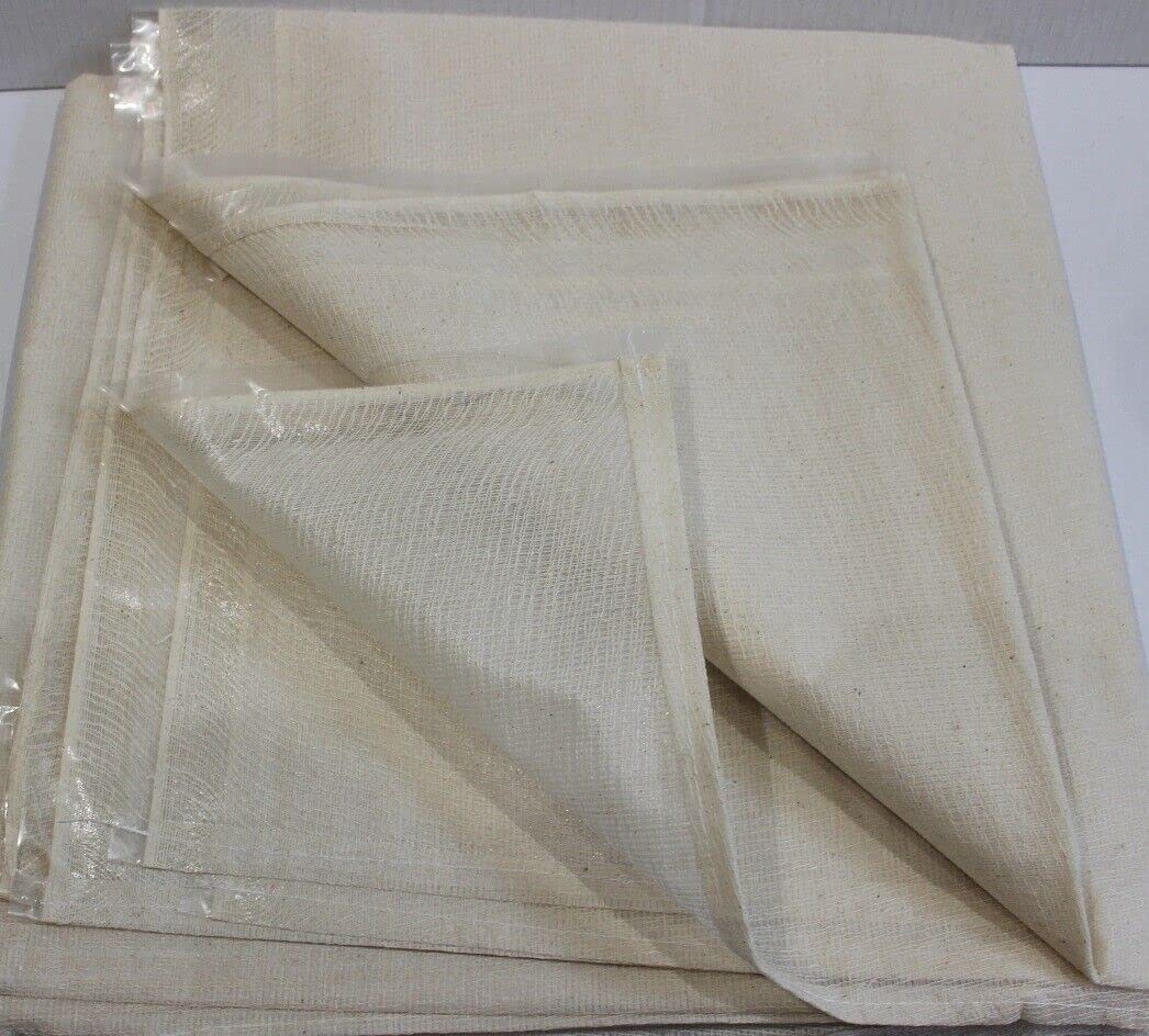 Equip247uk Cream Cotton Dust Sheets For Painting & Decorating | Paint Sheets | Drop Cloth | Painting & Paint Cover Sheets | Dust Sheets For Furniture | Washable And Reusable | (Economy Laminated, 12Ft X 9Ft)