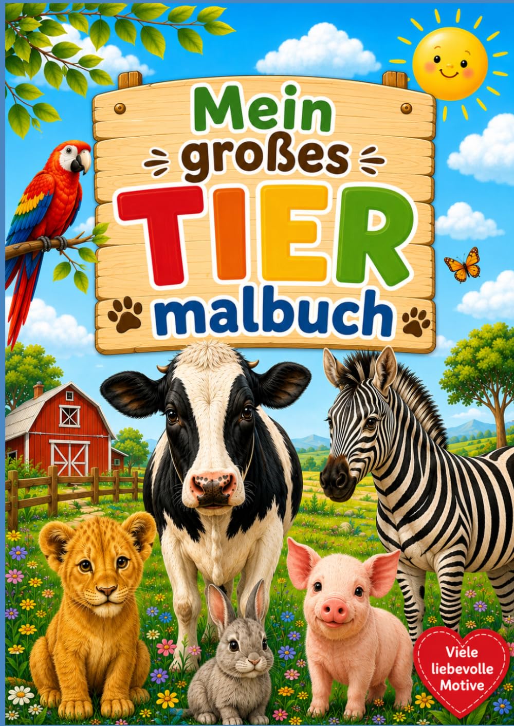 Mein großes Tier Malbuch