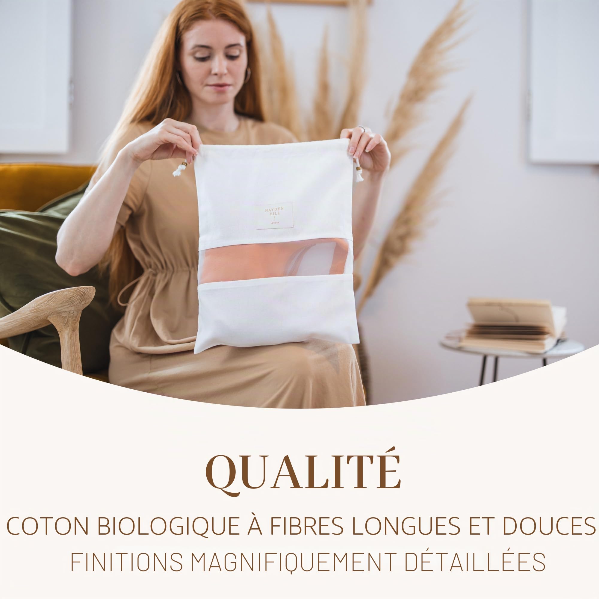 Hayden Hill Sacs à Poussière en Coton Bio pour Sacs à Main