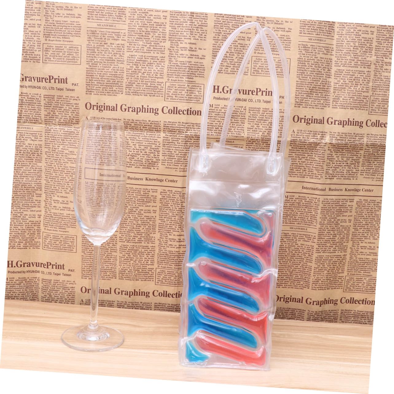 LABRIMP Wine Cooling Bag Gel Wine Bottle Freezer Bag Wine Cooler Bag Wine Carrier Wine Chiller Bag