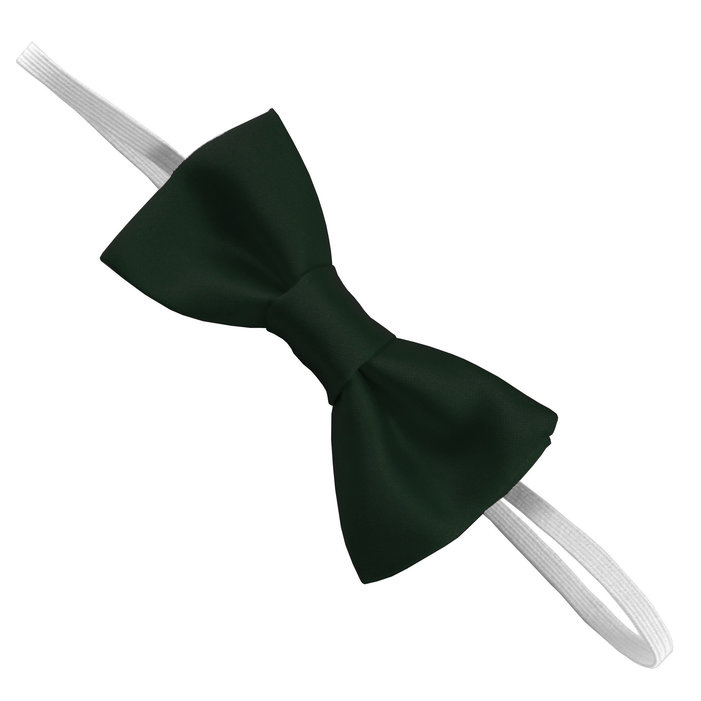 Great British Tie Club Childrens Boys Baby Satin Wedding Elastic Bow Ties (Bottle Green)