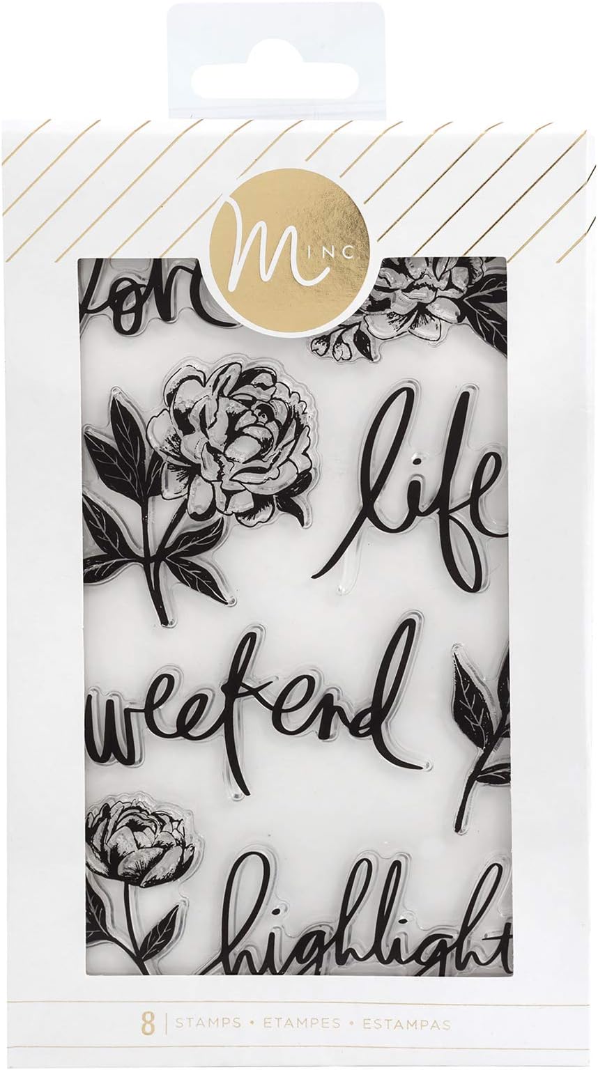 Heidi Swapp314624 Stamp Mink-Clear-Floral (8 Piece)