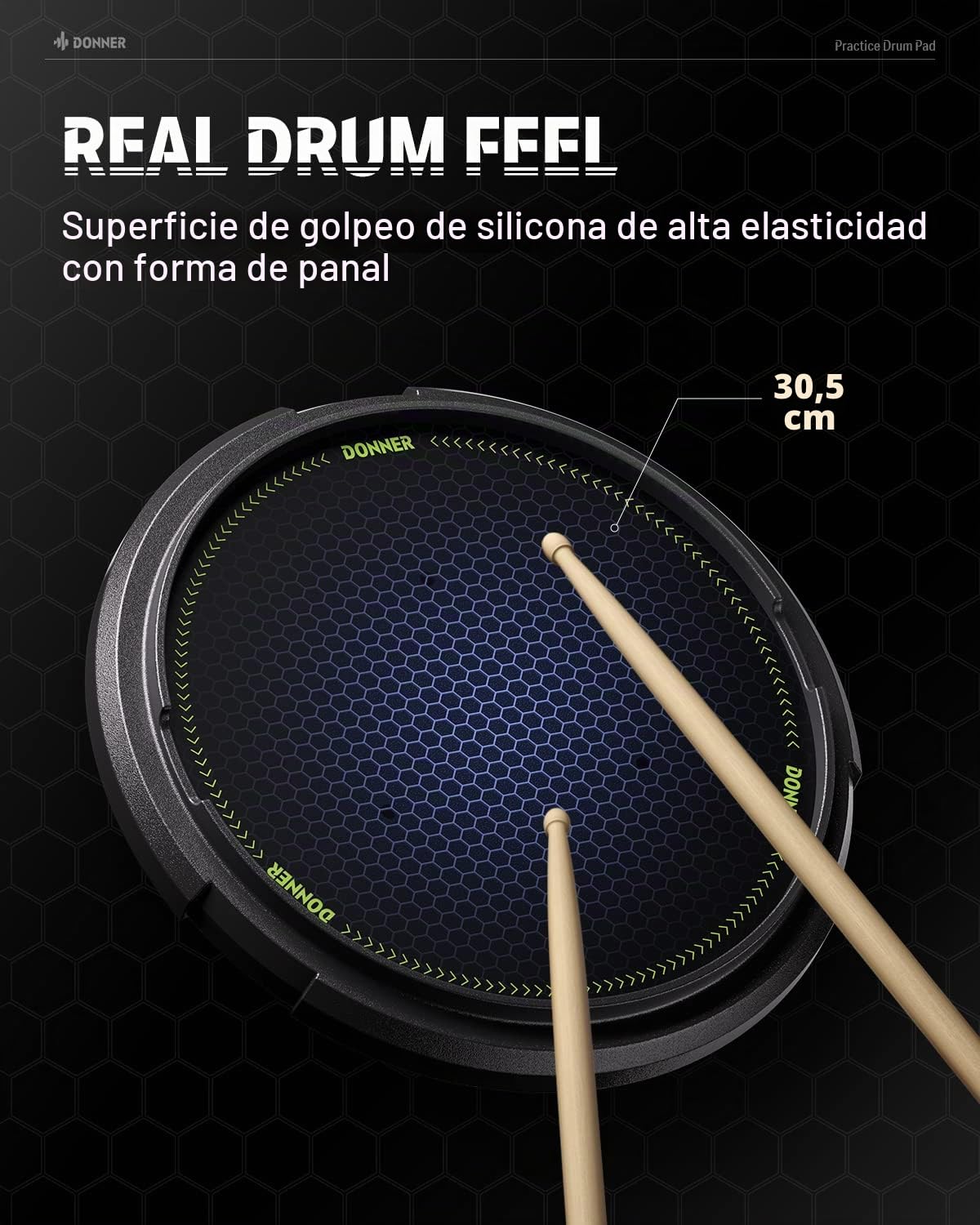 The Beater Practice Drum Pad DTB-1S - Box Set