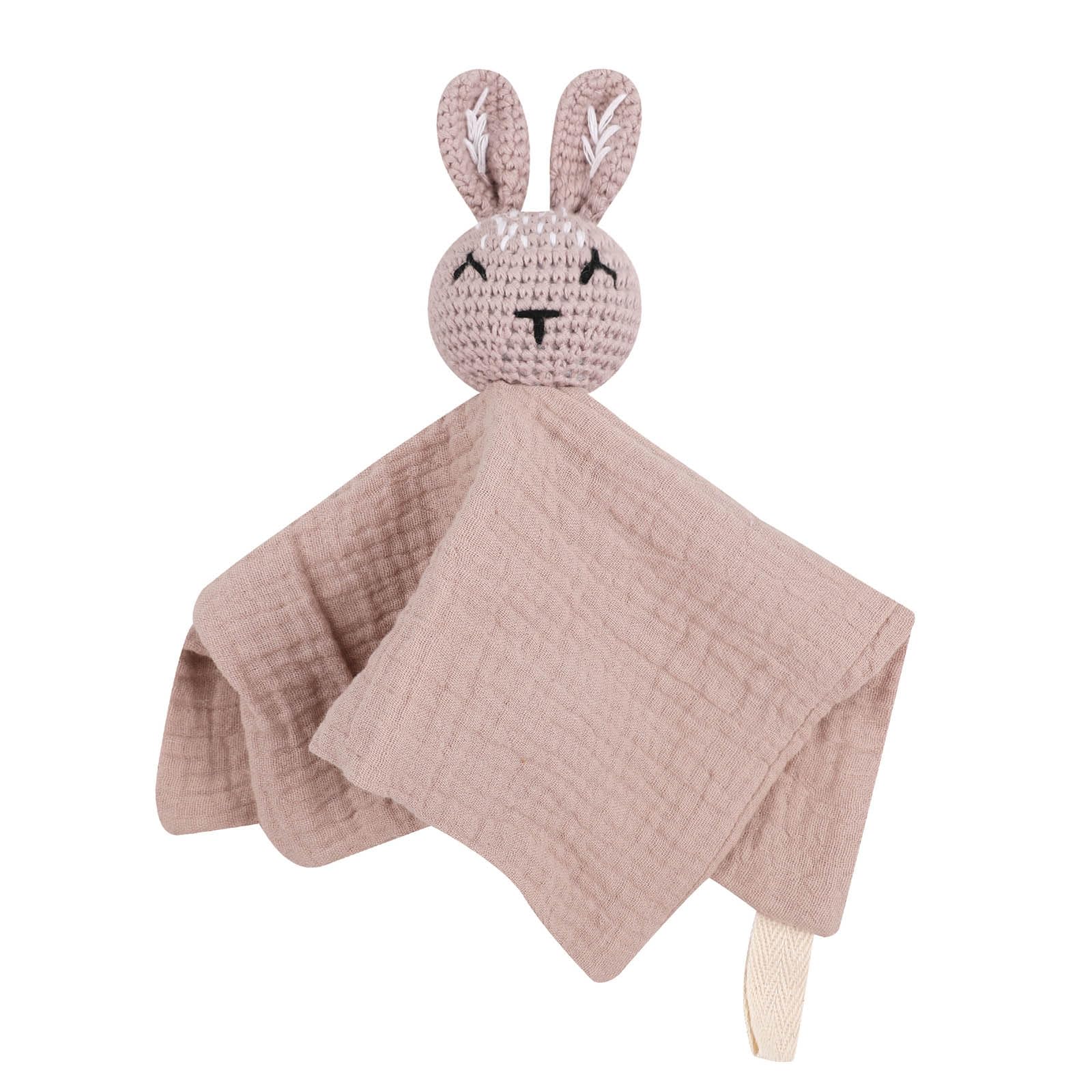 oringnat Soft and Gentle Infant Soothing Towel Crochet Burping Cloth Helps Calm and Promote Sleep for Infants