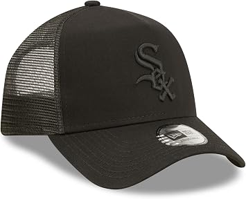 New Era Chicago White Sox MLB Tonal Mesh Black A-Frame Adjustable Trucker Cap