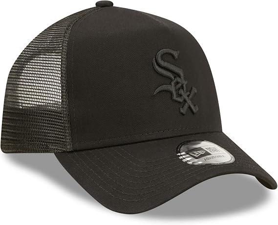 New Era Chicago White Sox MLB Tonal Mesh Black A-Frame Adjustable Trucker Cap
