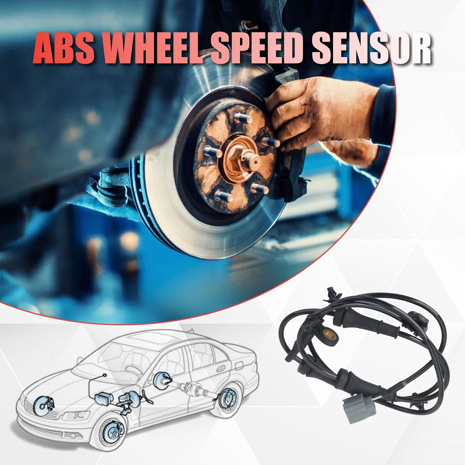 ALS2788 Rear Right ABS Wheel Speed Sensor Compatible with Murano 2015 2016 2017 2018 2019 2020 2.5L L4 3.5L V6