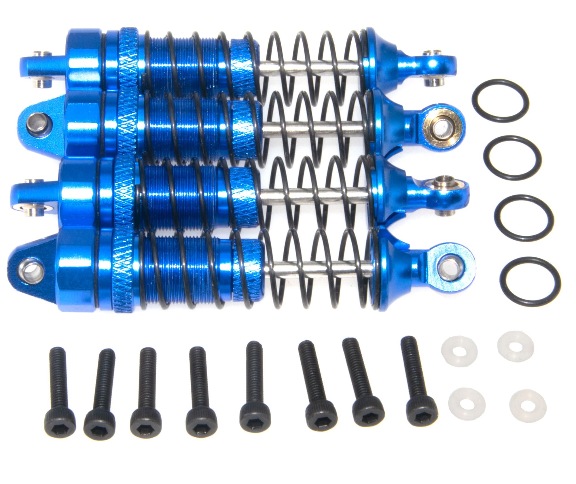 Shocks Absorber Compatible with Traxxas 1/18 LaTrax Parts Teton Desert Prerunner Replace 7660 7665 Front Rear Full Metal Damper Rc Car Upgrade(Blue)