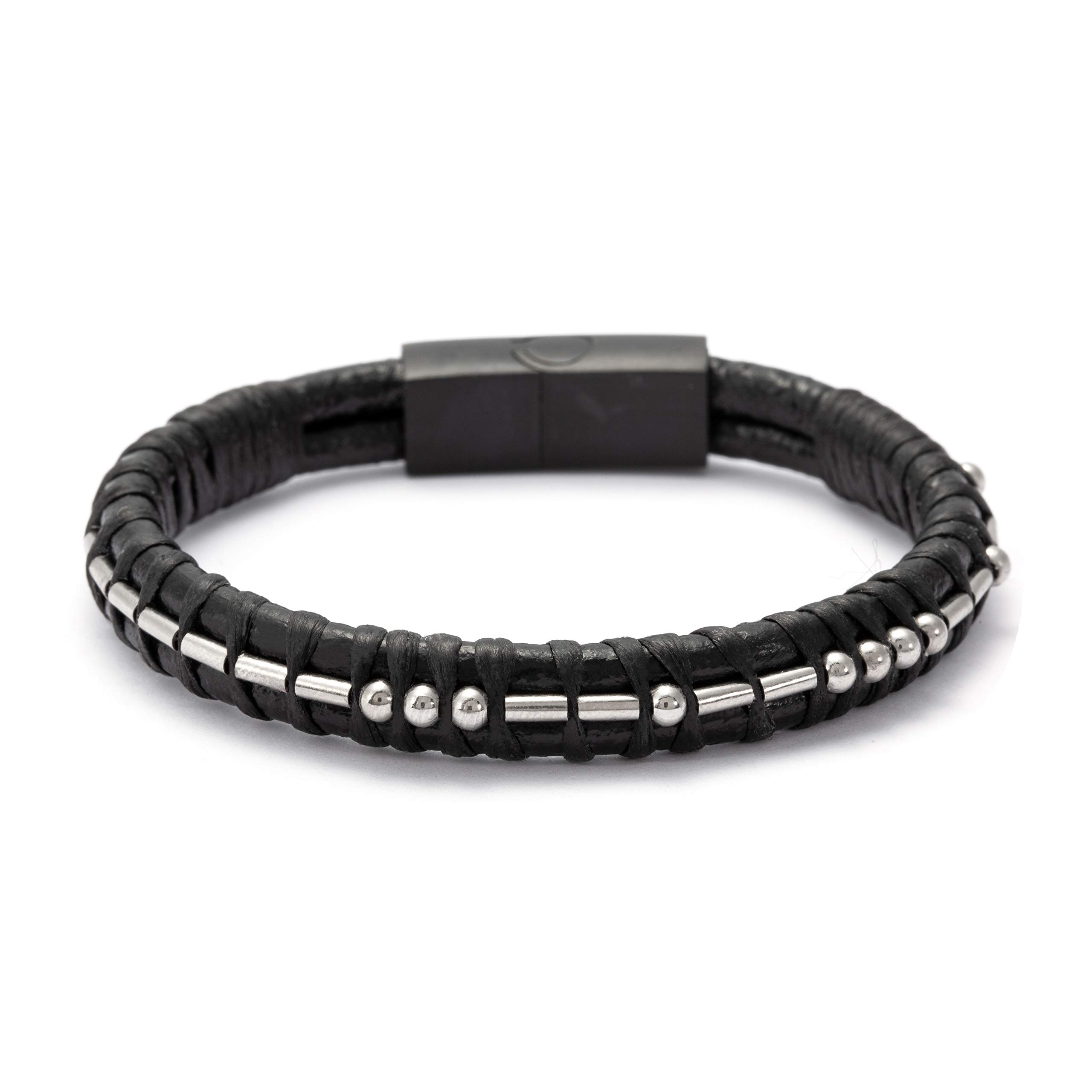 MEMGIFT Not Today Satan Morse Code Leather Bracelets for Men Women Funny Inspirational Gifts