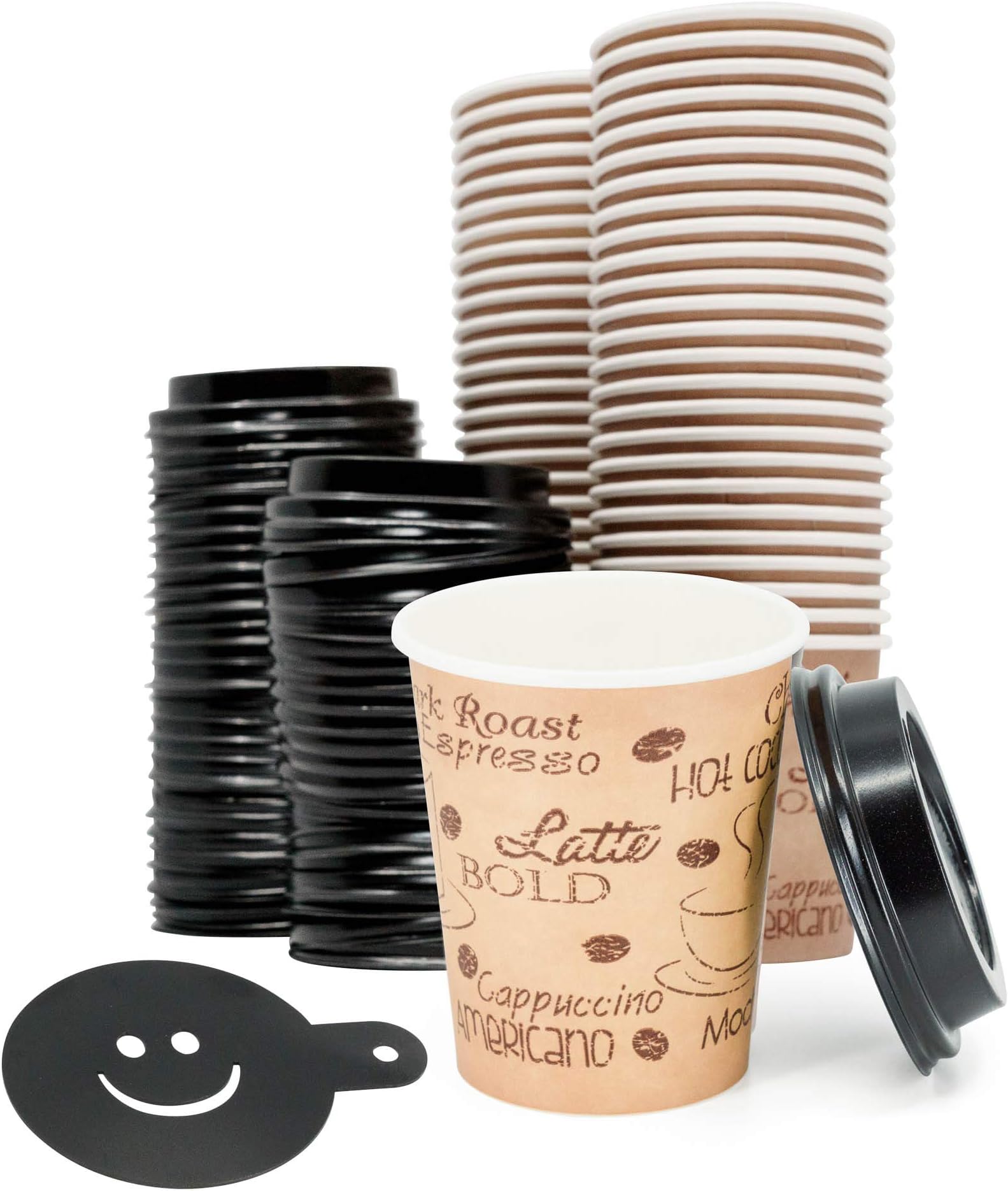 8 Oz Print Cups with Lids