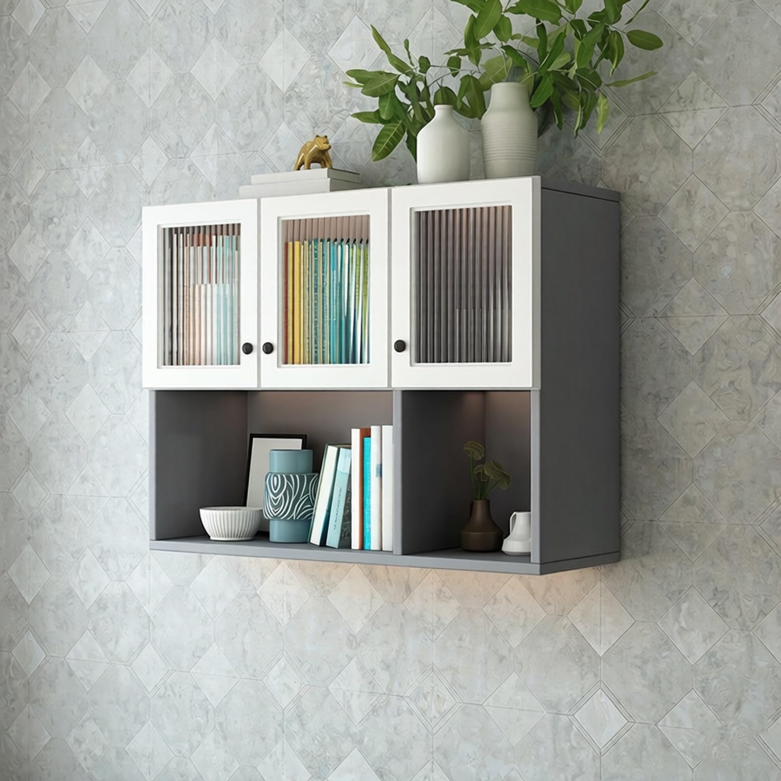 Armario de pared para baño y cocina que organiza tus cosméticos y especias en un solo lugar