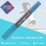 FITSTIX Drumsticks for Fitness & Aerobic Workout Classes the Drum Sticks are Strong and Light Weight design make a fun addition to any exercise routine or class (BLUE)