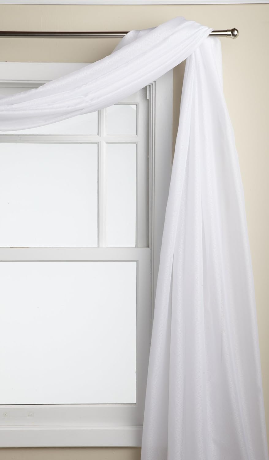 Lorraine Home Fashions Reverie 60-inch x 216-inch Scarf, White