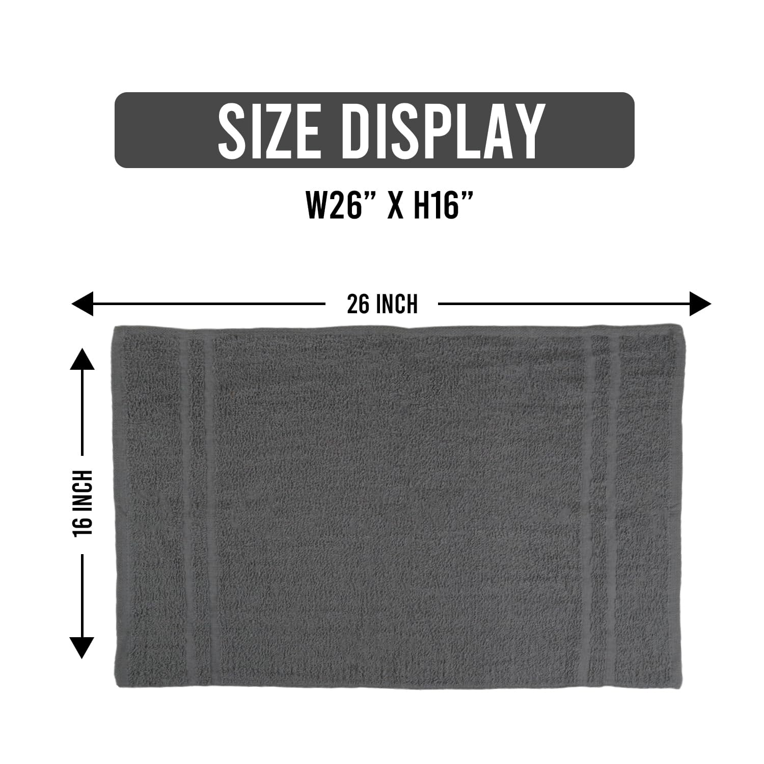 100% Cotton Hand Towels, 16 x 27 Inches