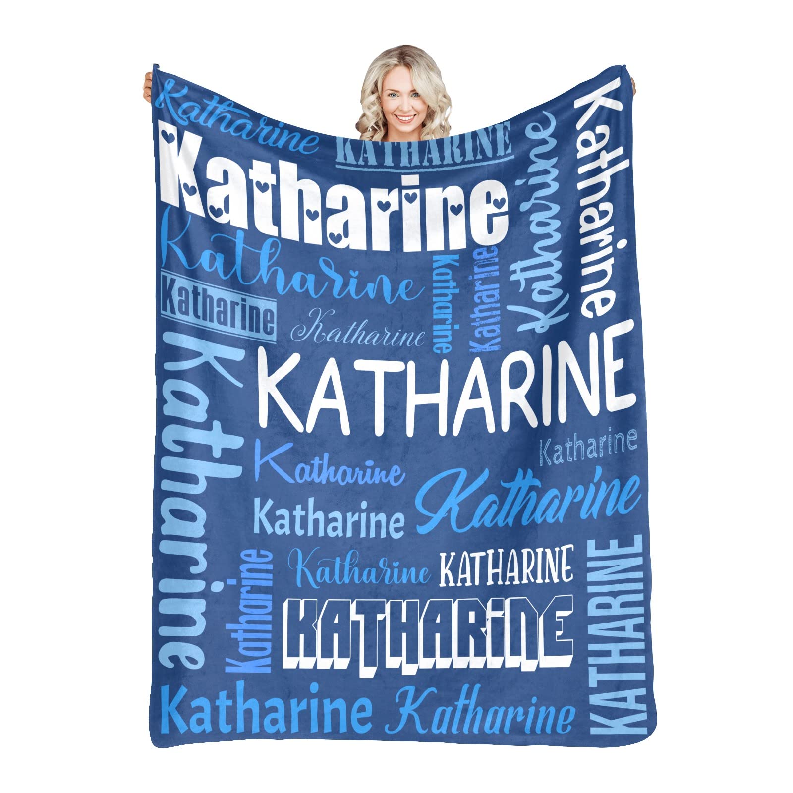 Custom Personalized Blanket With Name – Soft Flannel Fleece Throw For Gifts - View #4