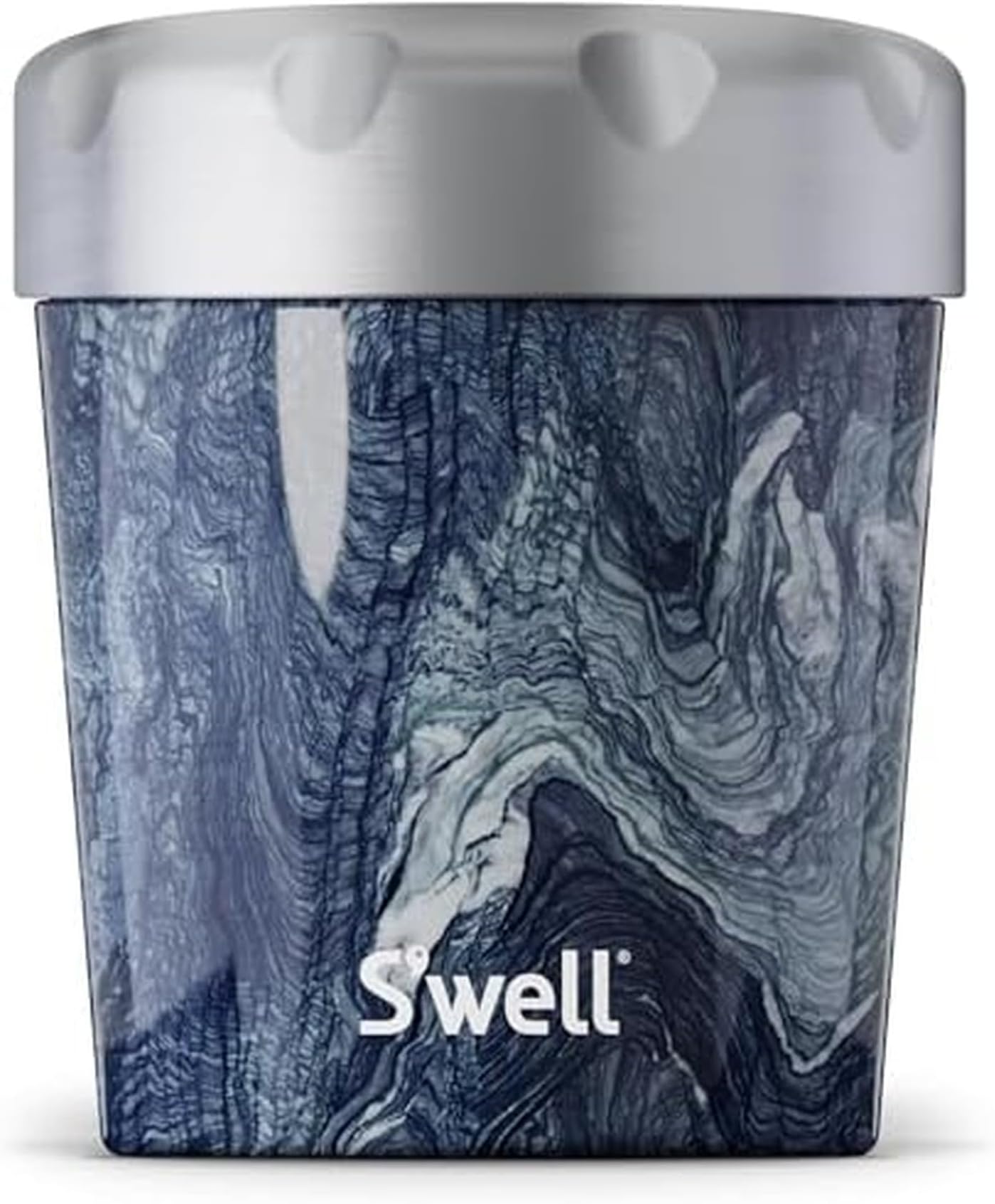 S'well Stainless Steel Ice Cream Chiller, 16oz, Teakwood, Triple Layered Vacuum Insulated Container Keeps Ice Cream Frozen For Up To Four Hours, BPA Free