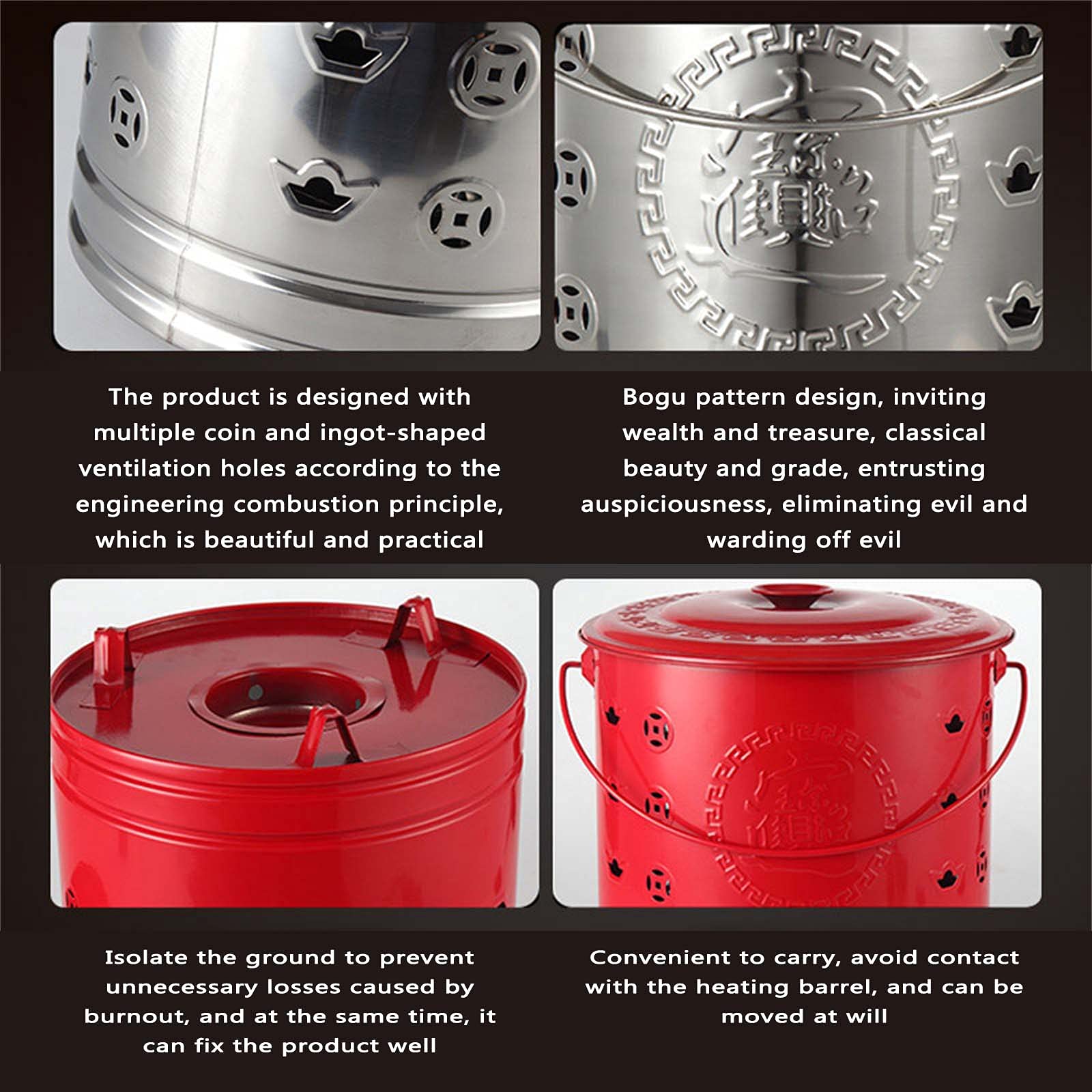 Brennfass Aus Edelstahl - Verbrennungsbehälter Für Papier & Garten