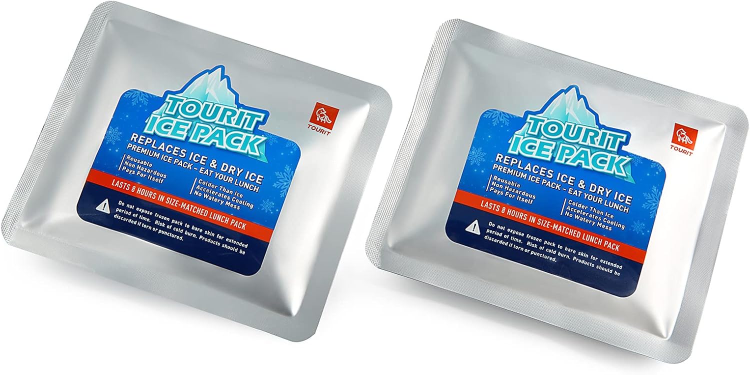 Amazon TOURIT アイスパック ふたなし 保冷剤 クーラーパック 再利用可能 ソフトタイプ 注水タイプ 氷点下 BPAフリー