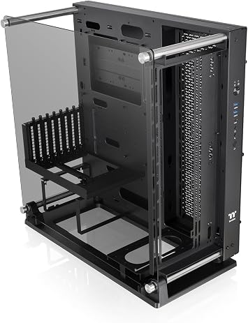 Thermaltake Core P3 TG Pro Black Open Frame PC Case Three Way Placement 4 mm Tempered Glass Modular Design Expansion Options