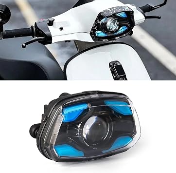 Motorcycle Headlight Front Led Lights DRL Lamp Blue for Vespa Sprint 150 SPRINT Sprint150 2023 2024 2025 Accessories Headlamp Increase Brightness Lens