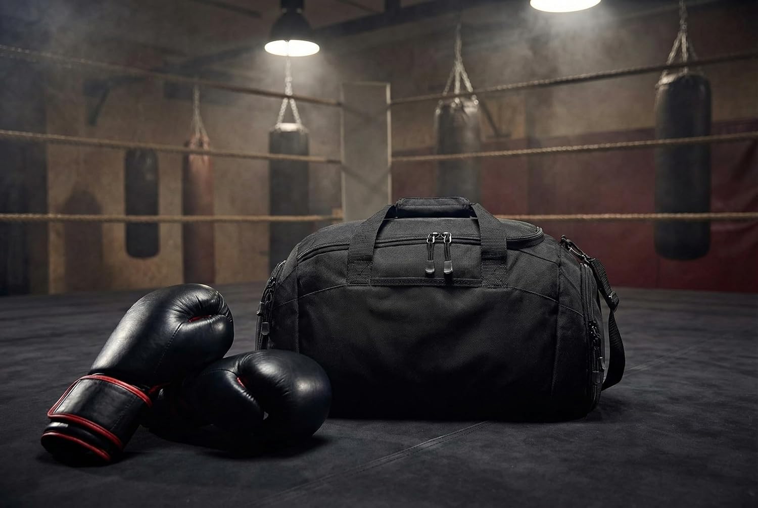 Personalized Boxing Duffle Bag with Name – Durable Gym Bag for Fighters, Custom Training Gear Bag with Shoe Compartment for Gloves & Equipment