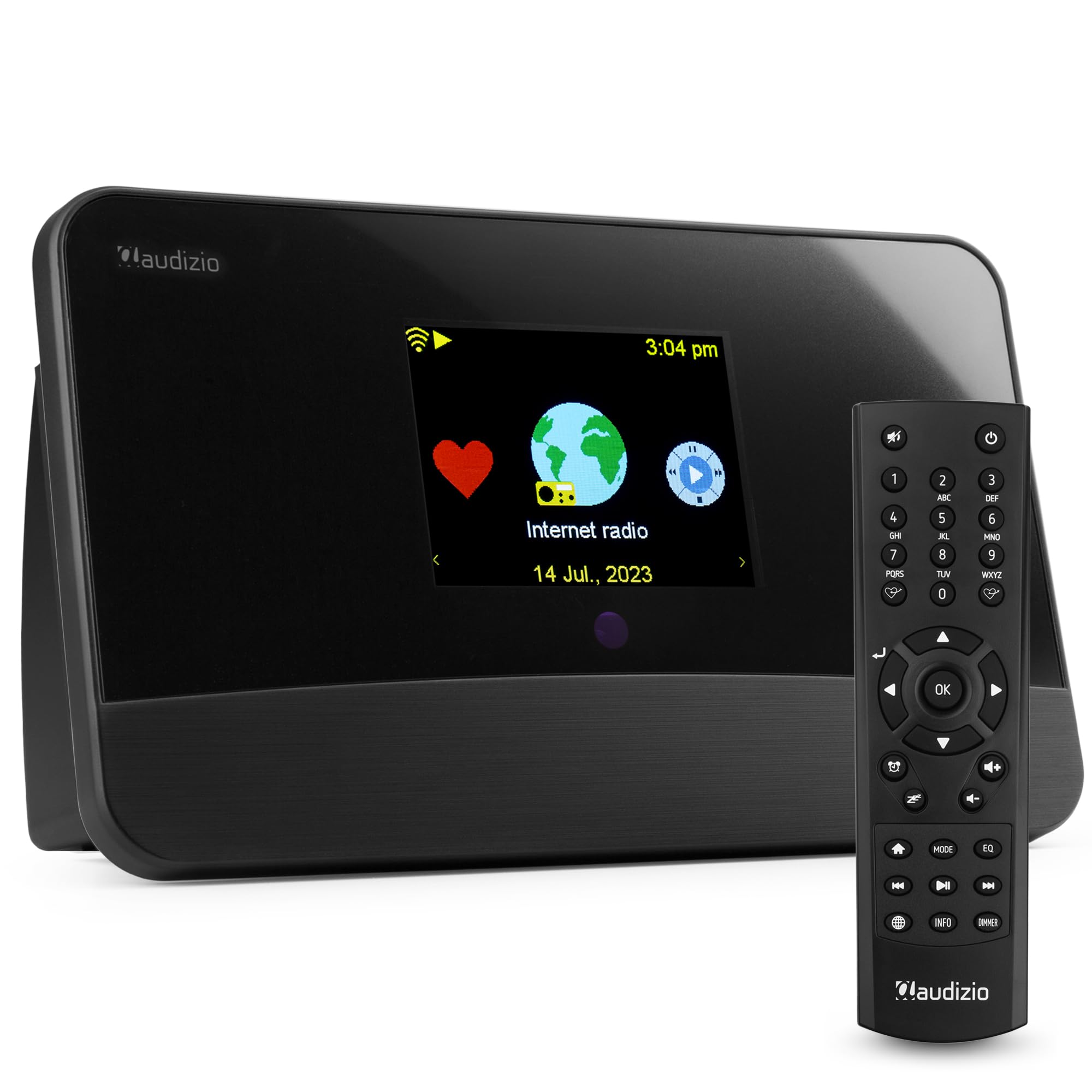 Audizio Livorno Tuner Radio Internet, WiFi, FM, Dab+, Radio Bluetooth, Grand Écran Couleur, Sortie Ligne Optique et AUX Jack 3,5mm, Idéal pour Ajouter la Radio à Votre Système Audio Existant