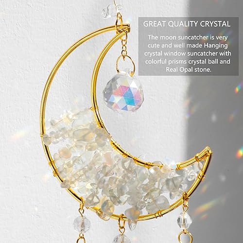 Miniatura 3 de Artilady Atrapasoles de cristal  Atrapasueños para ventana de interior, con cristales de campanillas de viento, arco iris, boho, hogar, jardín,