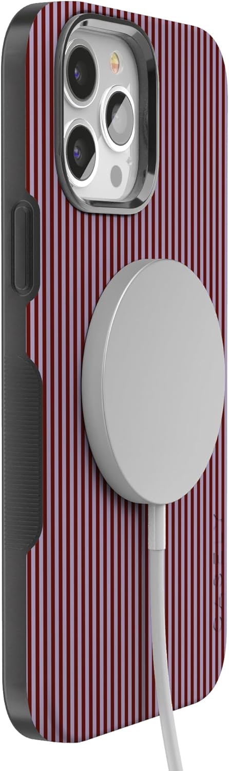 Casely iPhone 13 Pro Case | Stripes and the City | Tiny Pinstripe | Bold Protective Design | Compatible with MagSafe