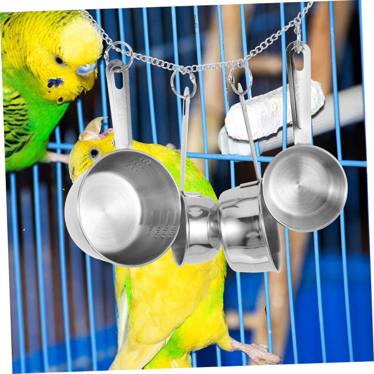 Hemobllo 2pezzi Giocattoli Appesi Per Inossidabile Giocattoli Masticare Per Pappagalli e Parrocchetti Accessori Per Cage Bird Divertimento e Stimolazione Mentale