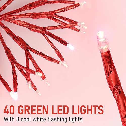 Miniatura 3 de Baquler 2 adornos de copo de nieve de Navidad de 10 pulgadas de alto con luces LED, decoración de vacaciones, luces de copo de nieve 3D, adorno