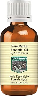 Myrtle Essential Oil (Myrtus communis) Pure | Non-Sticky | Non-Greasy | Lightweight | Men & Women | All Skin Types | Steam Distilled 100ml (3.38 oz)