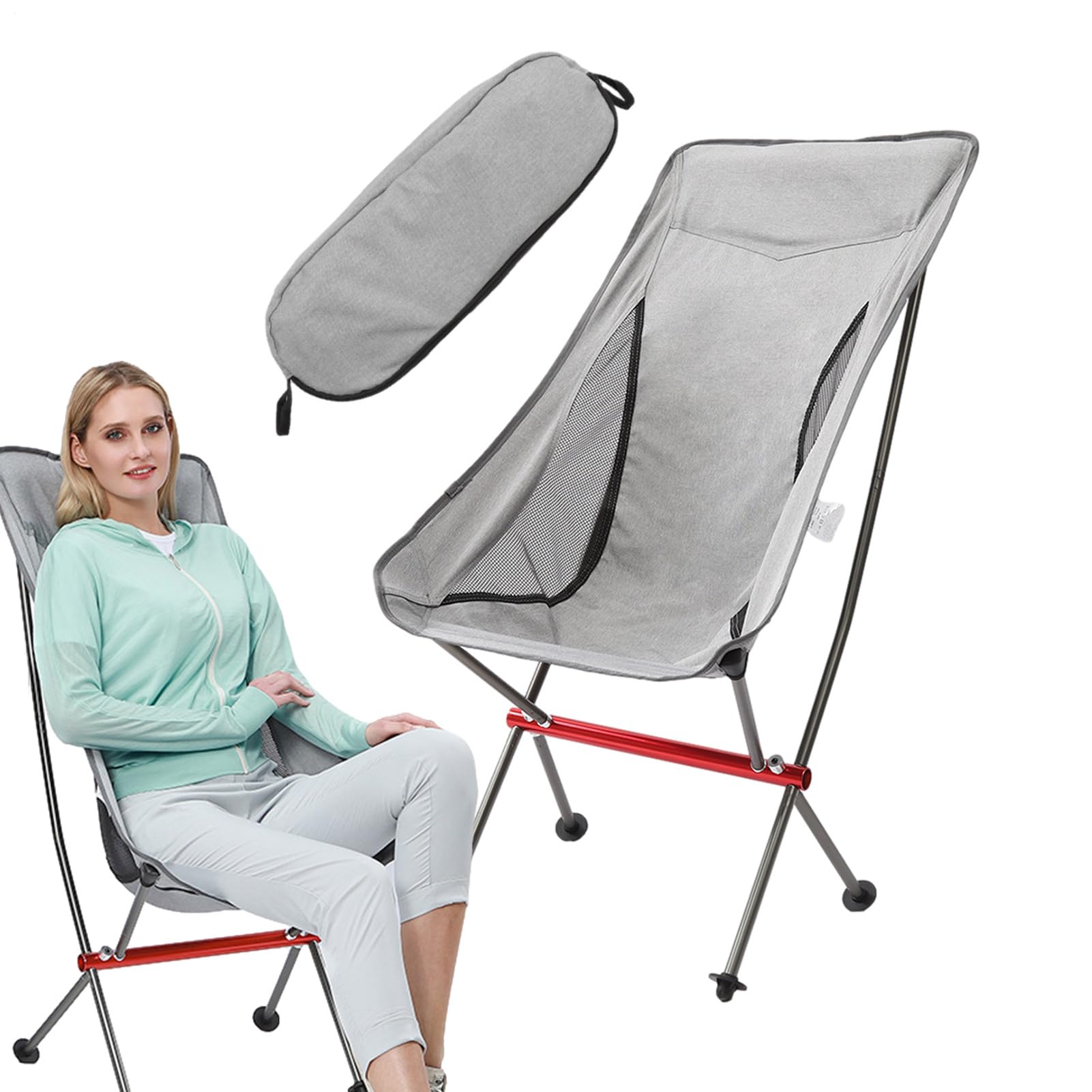 Sedie Pieghevoli Per l'All'Esterno Sedia Pieghevole | Sedia Ergonomica Per Pesca Campeggio Spiaggia Picnic Patio Balcone Giardino Trekking E Cortile