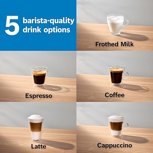 Miniatura 4 de Bosch Máquina de café y café totalmente automática serie 300  Espumador en taza, bebidas con leche OneTouch, 5 opciones de bebidas, molinillo de