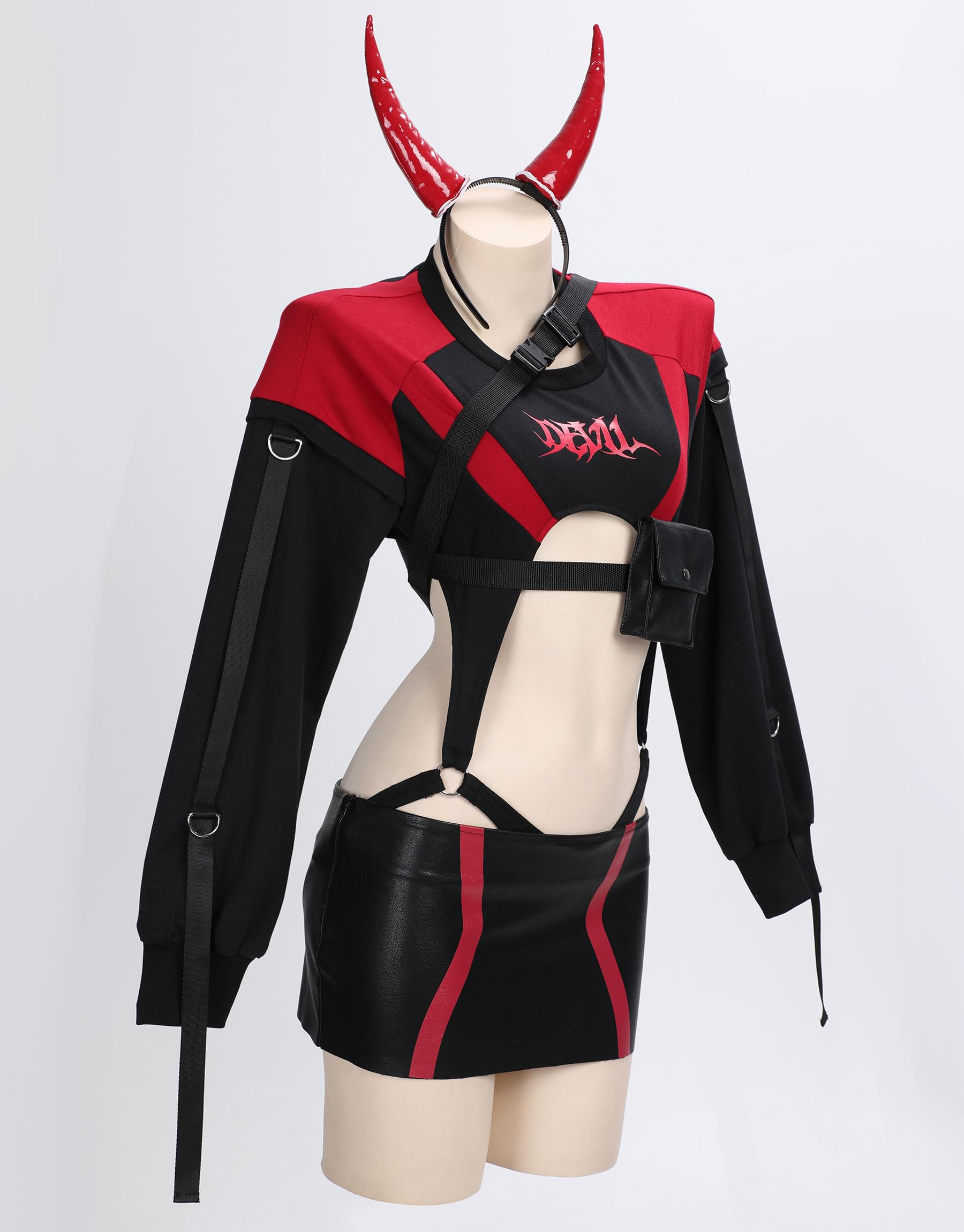 MEOWCOS midnight devil Biker-style Lingerie Set Gothic Dark Style Lingerie
