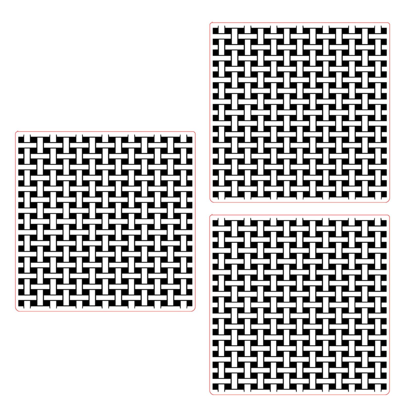 Piceioep 3Pcs Textured Embossing Folder 6x6Inch Paper Embossing Templates Stencils for Holiday Card Making Scrapbooking Multipurpose Molds