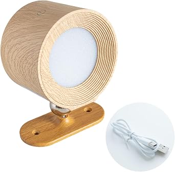 Zk-mgl02-wd Cordless LED Spotlight, Bracket Light, 360 Degree Rotation, Dimmable Color, Touch Control, Remote Control, Wall Mounted Night Light, USB Charging, Energy Saving, Easy Installation, For Office, Bedroom, Hallway, Stairs, Entryway