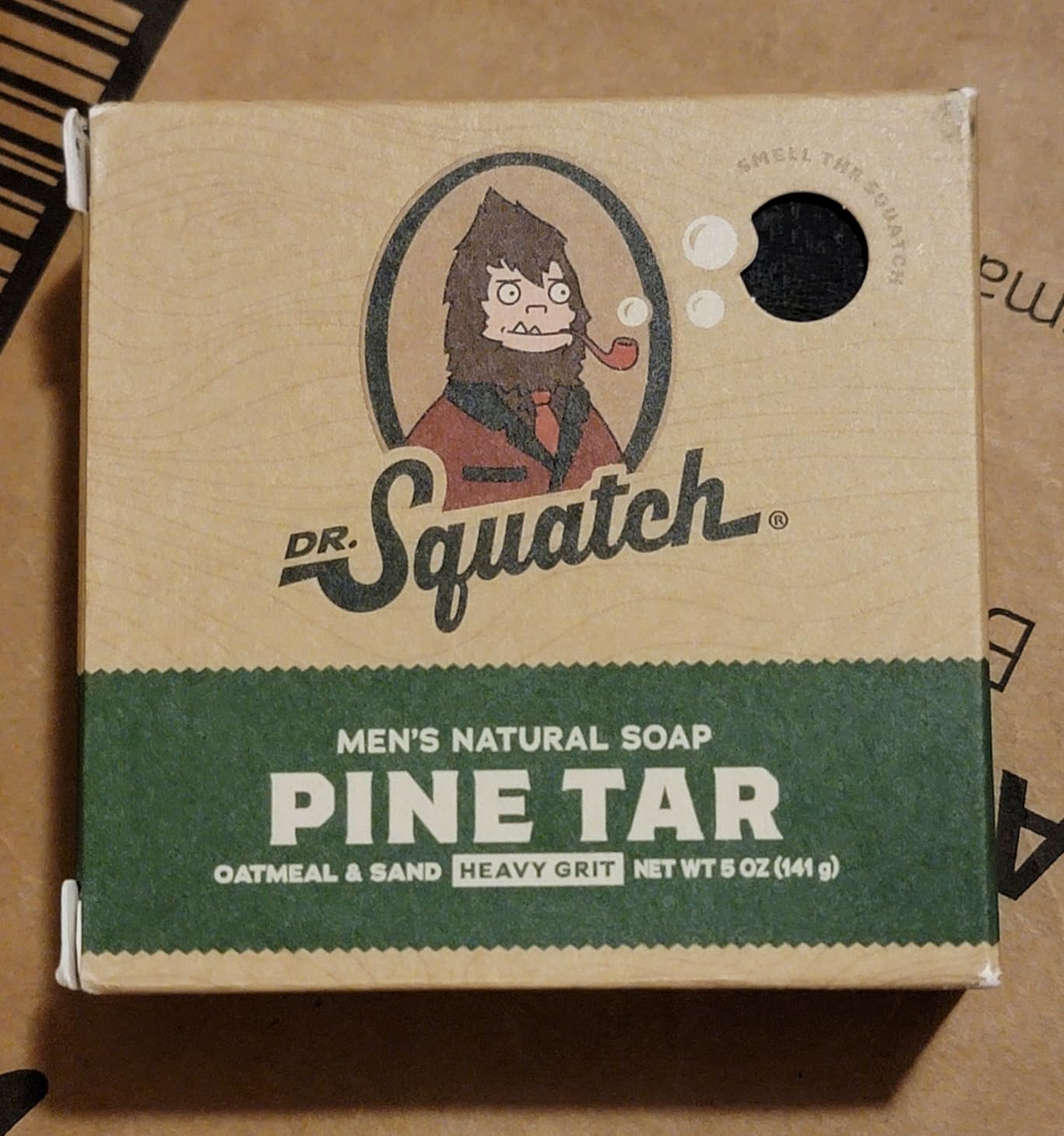 Dr. Squatch All Natural Bar Soap for Men with Heavy Grit, Pine Tar