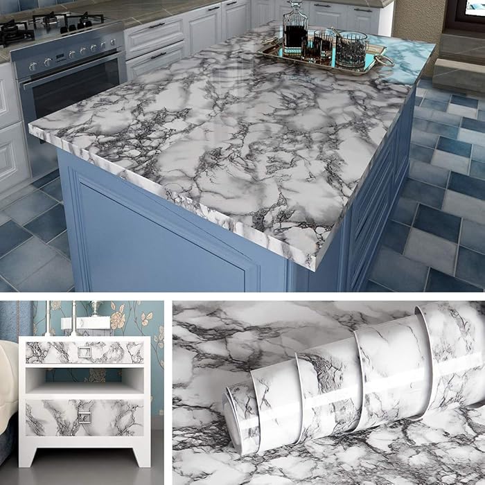 Buy Livelynine Marble Contact Paper for Countertops Waterproof Peel and