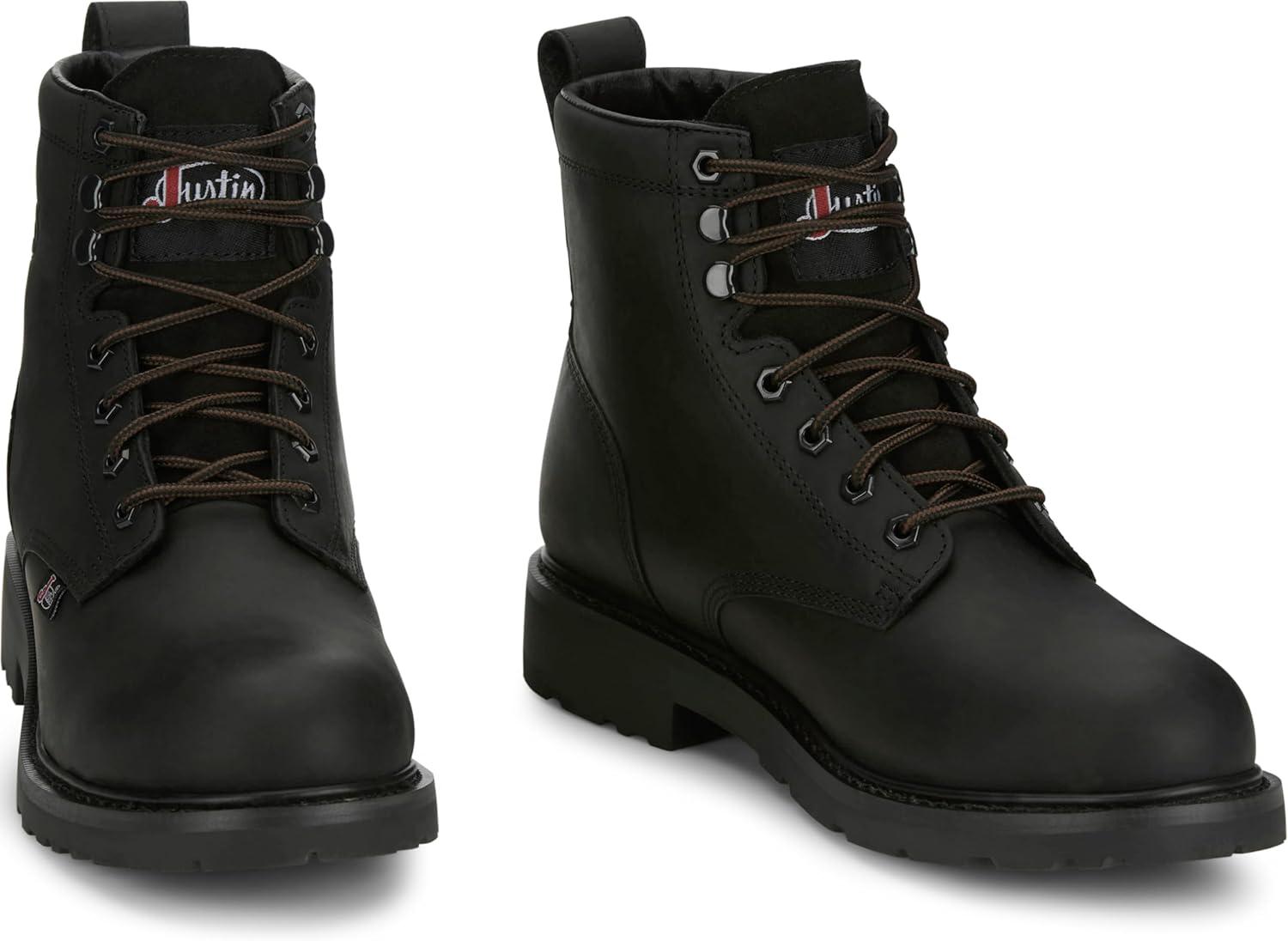 Justin Dayworker 6" Waterproof Men's Work Boots - Durable Leather, Slip-Resistant Sole, Comfortable Fit for Tough Jobs