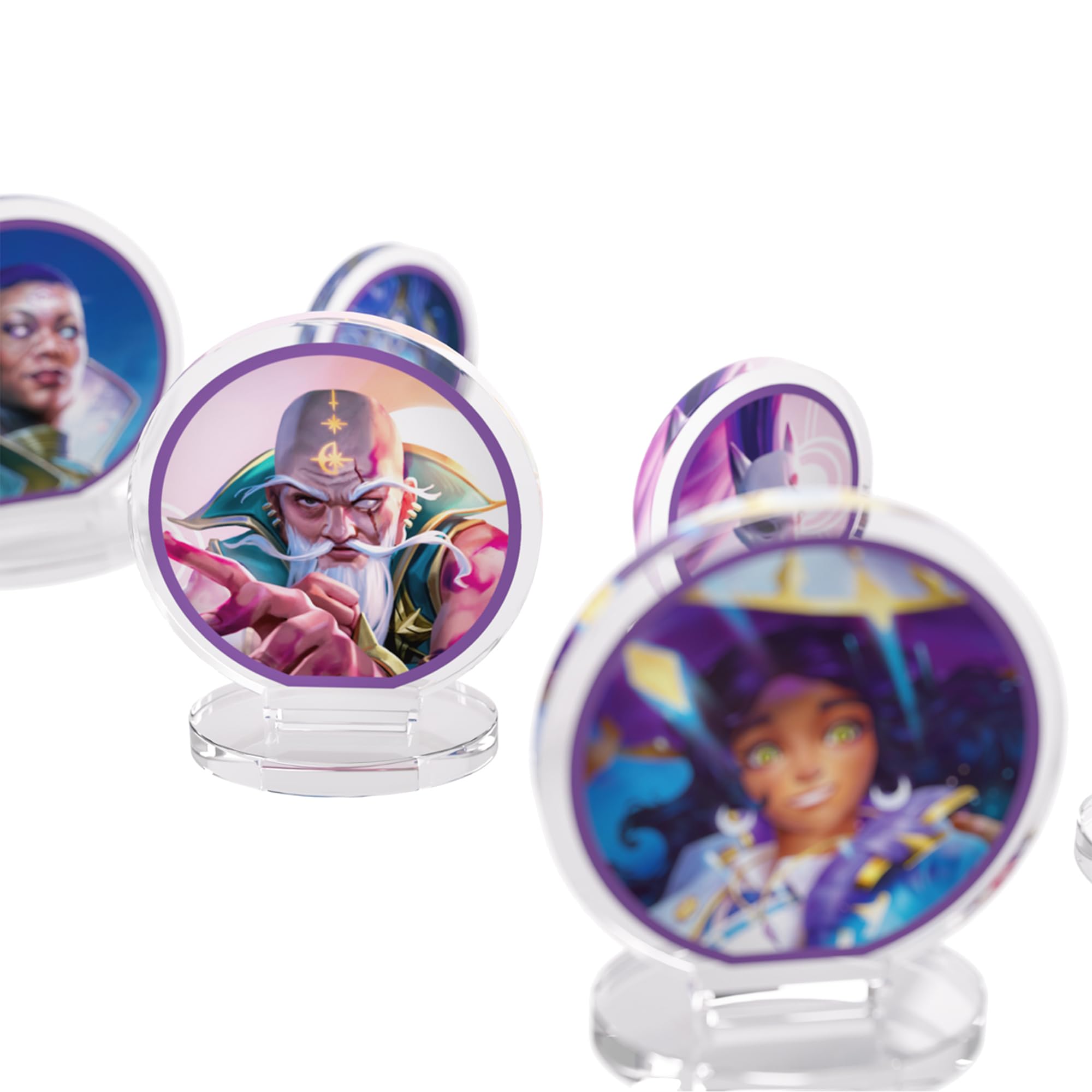 Gamegenic Altered: Premium Hero Standees Axiom – Set De 6 Fichas Acrílicas, Una Por Facción, Con Siluetas únicas, Para Mejorar Tu Experiencia De Juego